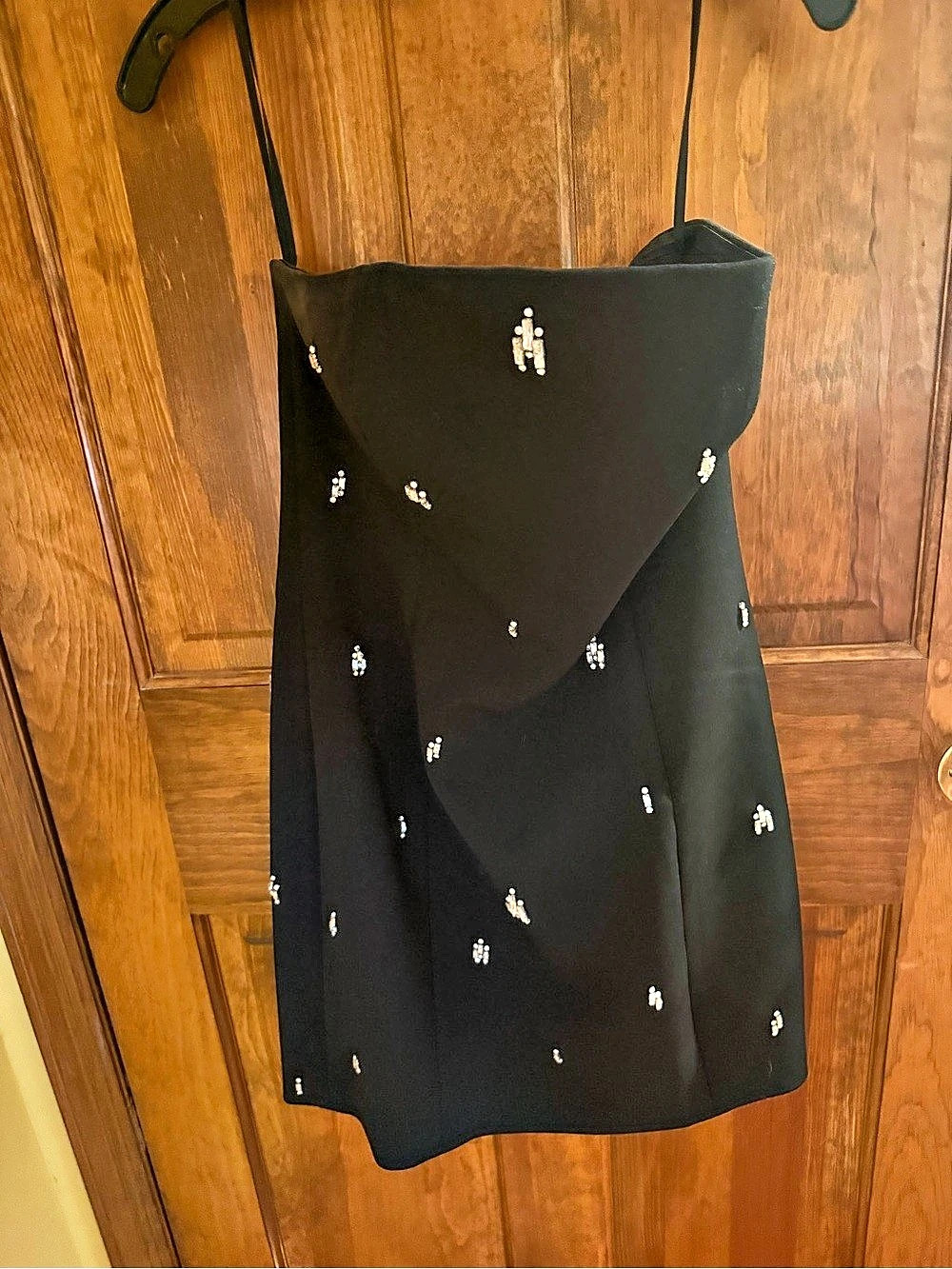 Black Embellished Mini Dress Like New